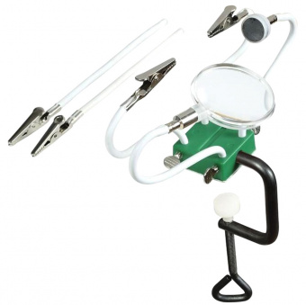 SN-394 Держатель плат &amp;quot;третья рука&amp;quot; с лупой и магнитом от магазина РЭССИ